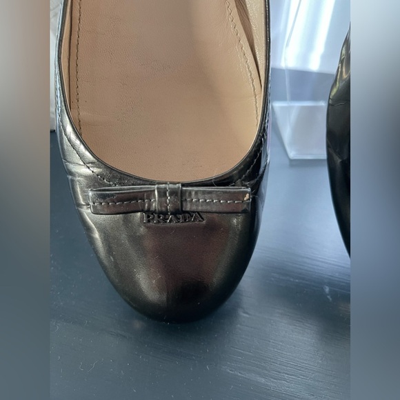 Prada Metallic Charcoal Grey Flats Size 9 (39) - Picture 3 of 12